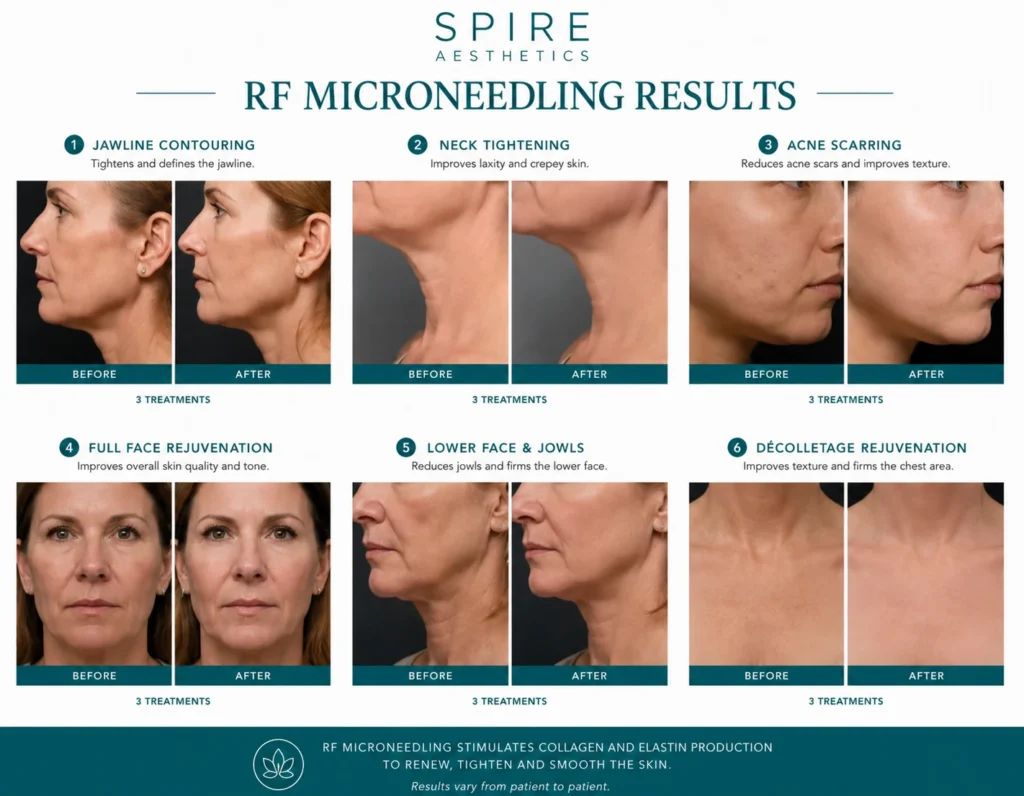 RF Microneedling Skin tightening Cannock results