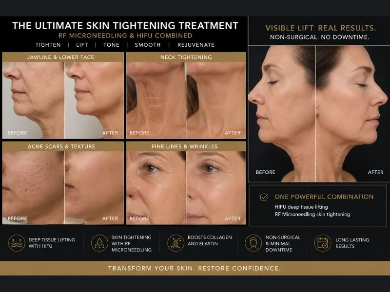Results of combined treatment for the ultimate skin tightening treatment Cannock